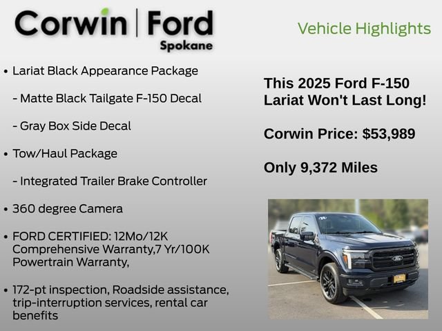 Certified 2025 Ford F150 Lariat AWD/4WD image 13