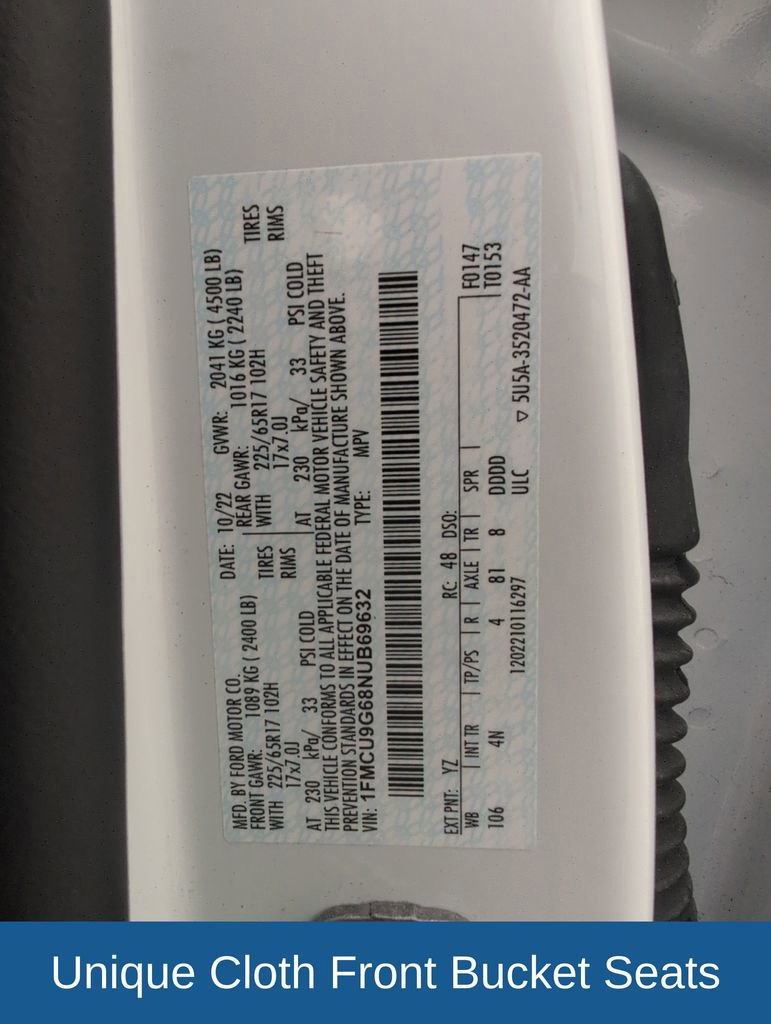 Certified 2022 Ford Escape SE w/ Convenience Package image 36