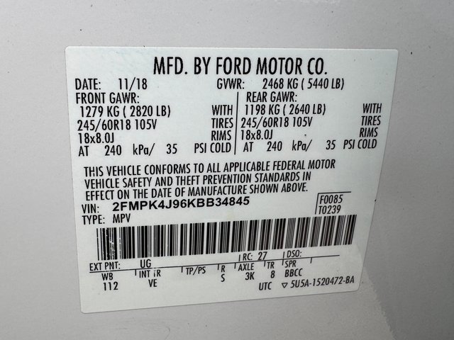 Certified 2019 Ford Edge SEL w/ Equipment Group 201A image 29