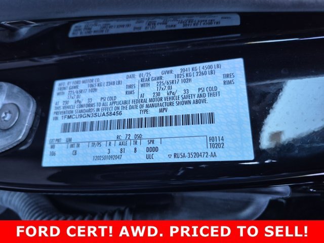 Certified 2025 Ford Escape Active AWD/4WD image 29