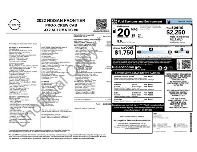 Used 2022 Nissan Frontier Pro-X w/ Pro-X Premium Package RWD image 39