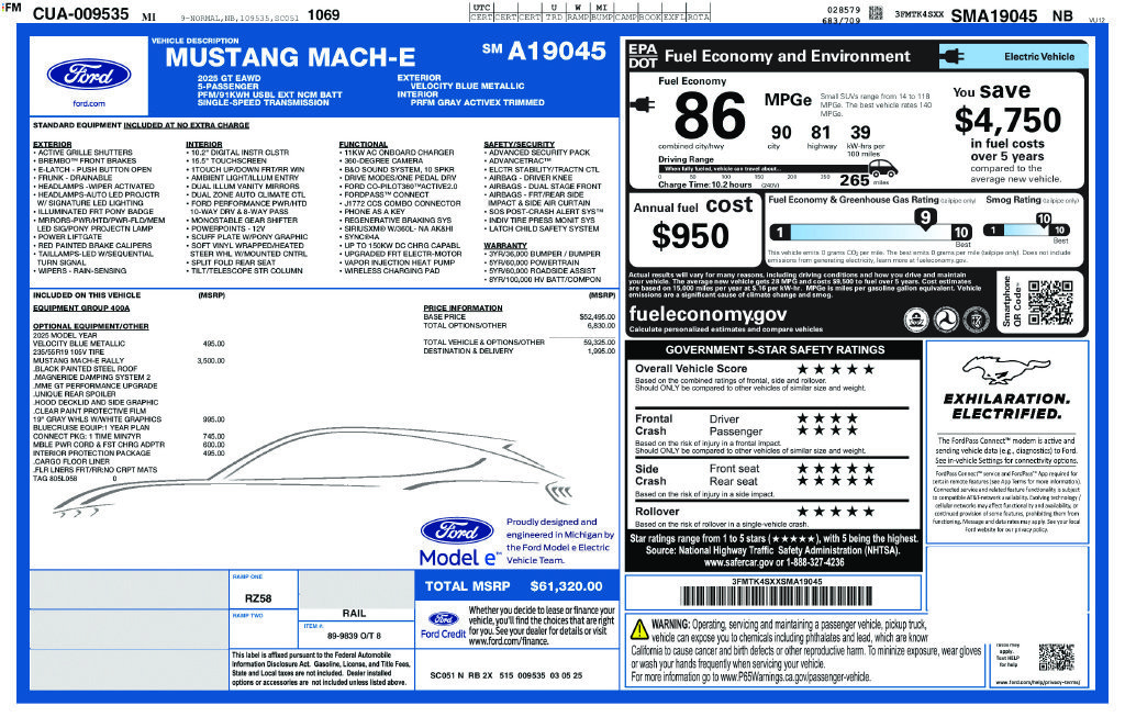 Certified 2025 Ford Mustang Mach-E GT AWD/4WD image 2