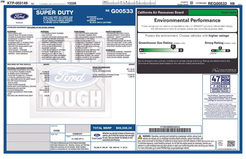 Certified 2024 Ford F350 Platinum w/ FX4 Off-Road Package AWD/4WD image 43