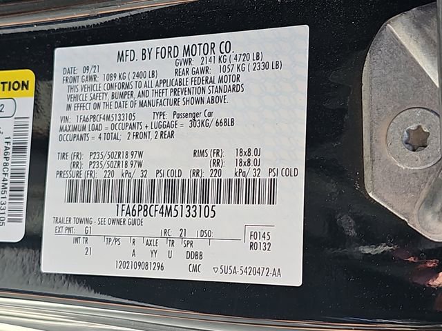Certified 2021 Ford Mustang GT w/ Enhanced Security Package RWD image 33