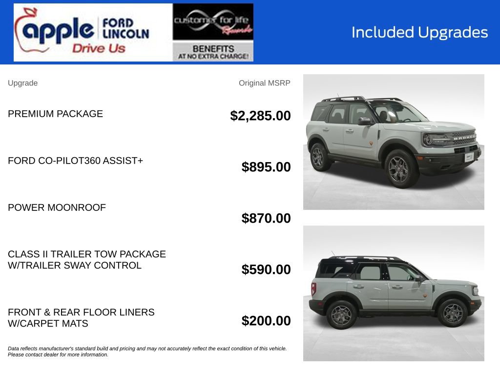 Certified 2022 Ford Bronco Sport Badlands w/ Premium Package AWD/4WD image 4