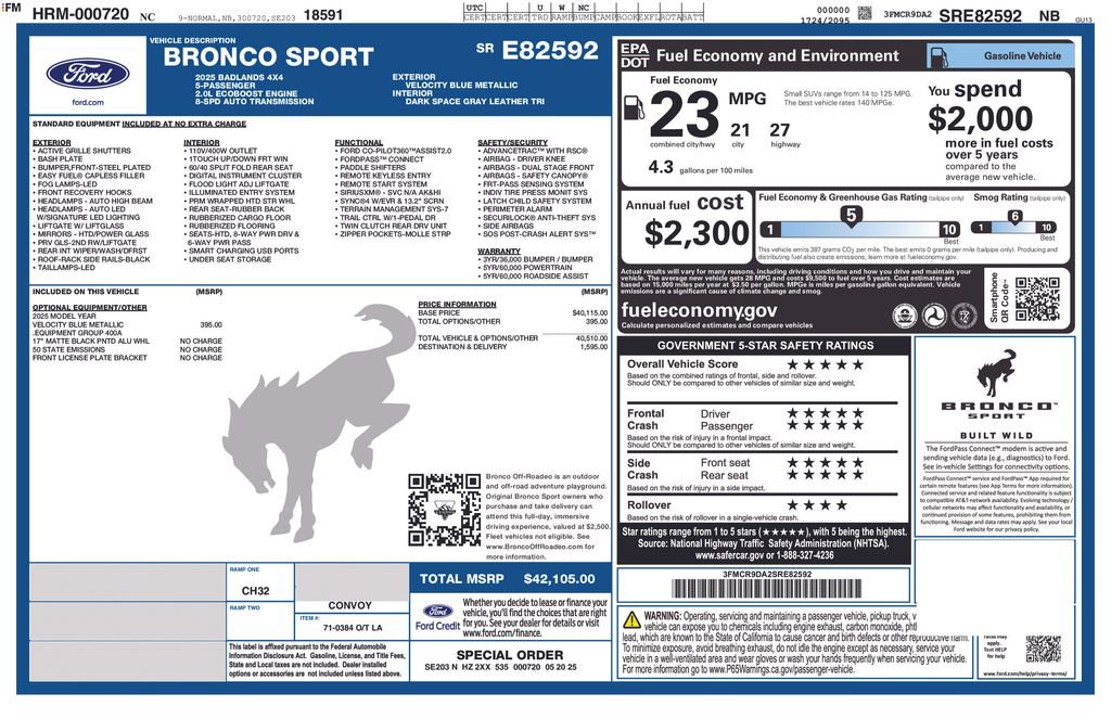 Certified 2025 Ford Bronco Sport Badlands image 5