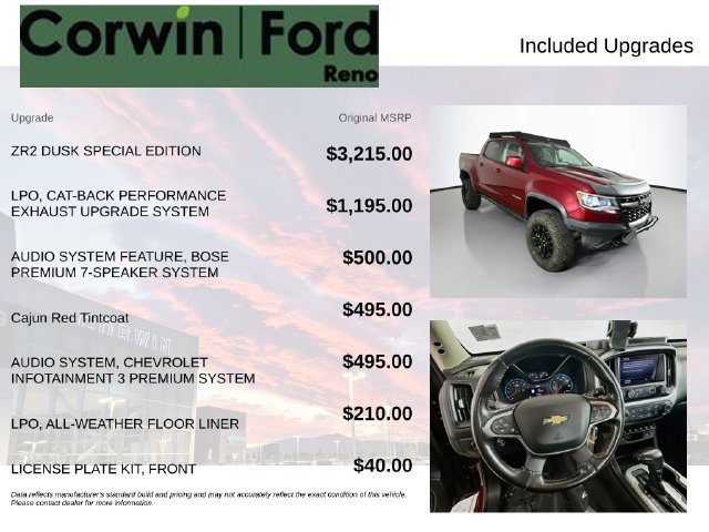 Used 2019 Chevrolet Colorado ZR2 w/ ZR2 Dusk Special Edition AWD/4WD image 3