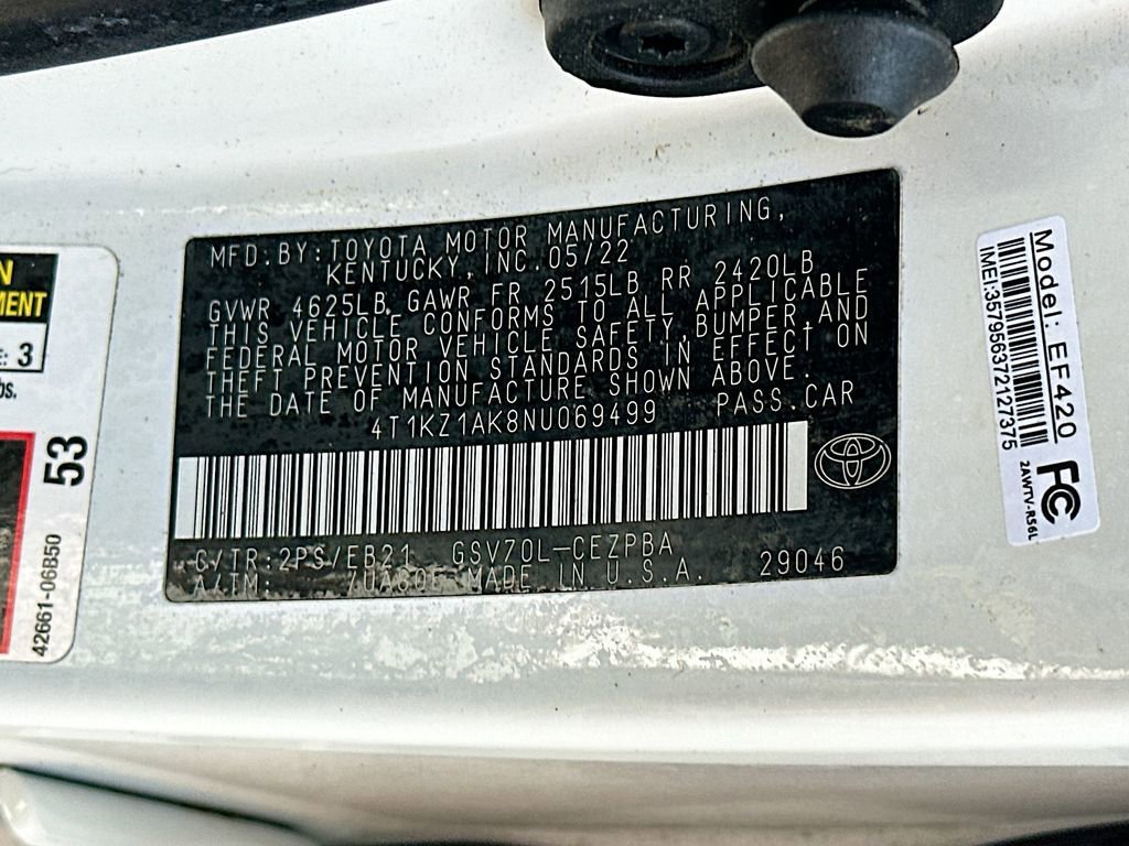 Used 2022 Toyota Camry TRD w/ TRD Package w/JBL Audio FWD image 27