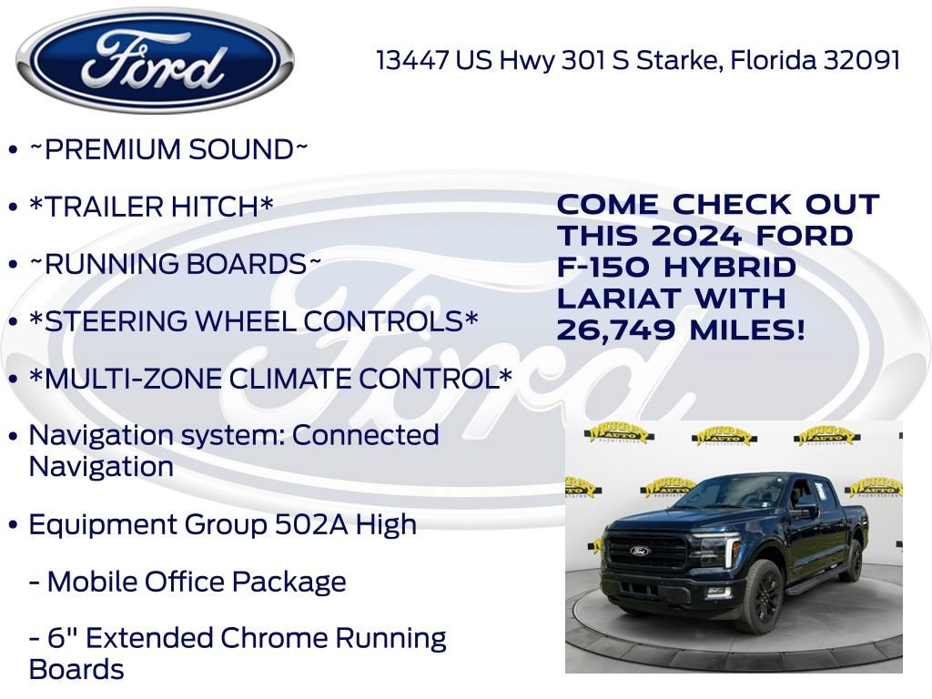 Certified 2024 Ford F150 Lariat w/ Equipment Group 502A High AWD/4WD image 17