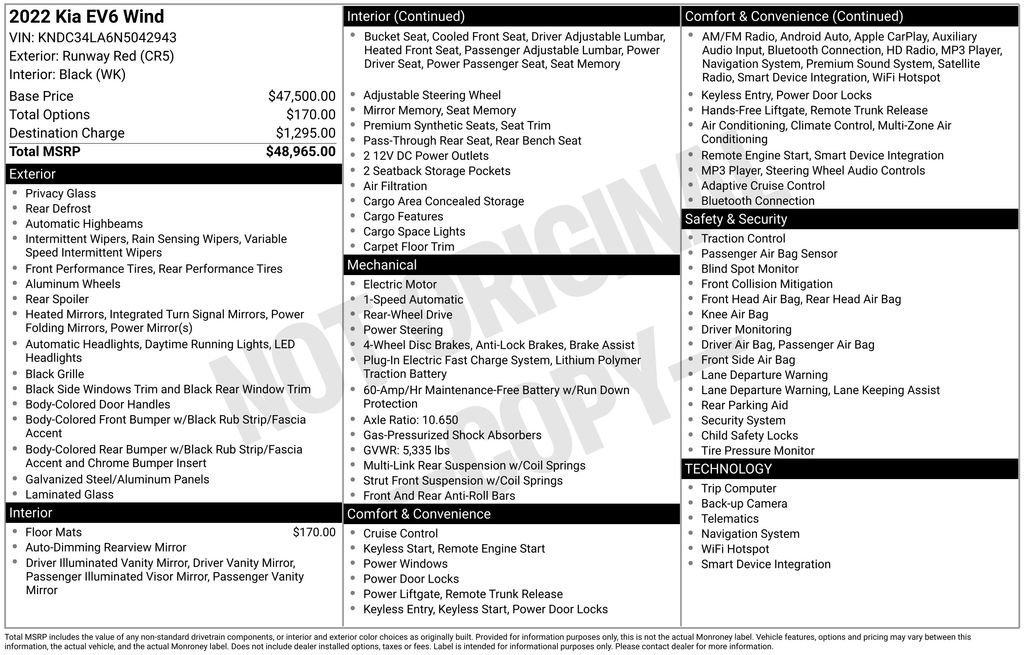 Used 2022 Kia EV6 Wind image 34