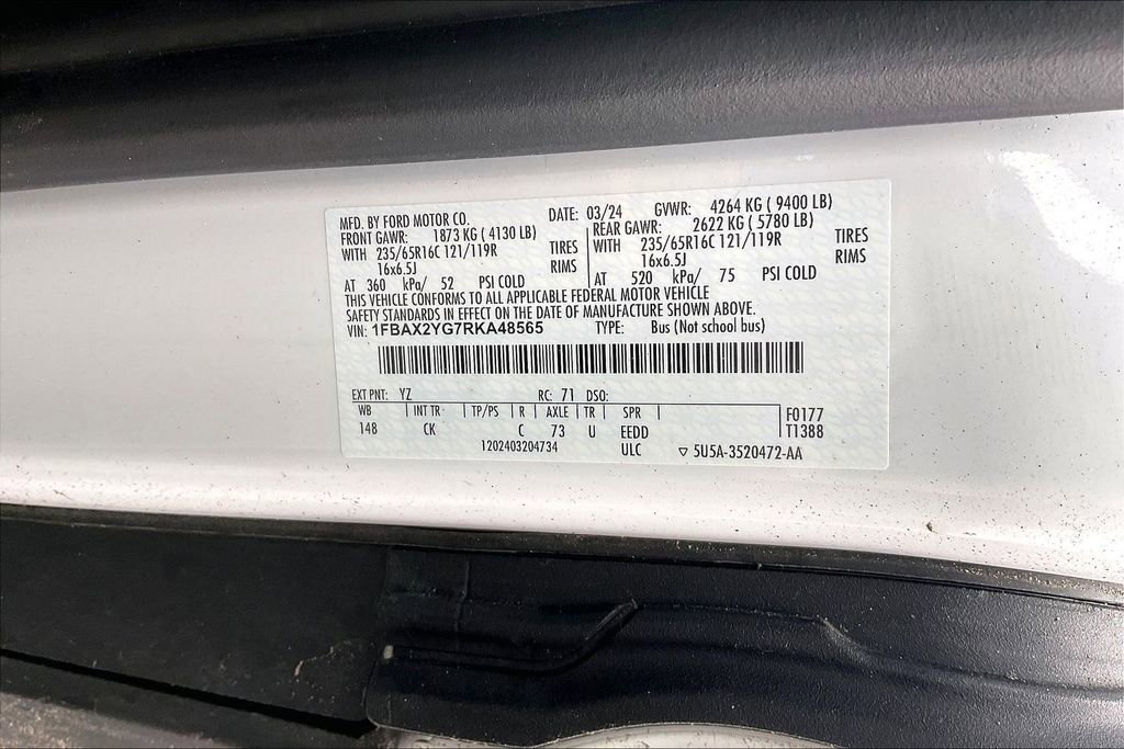 Certified 2024 Ford Transit 350 XLT image 30