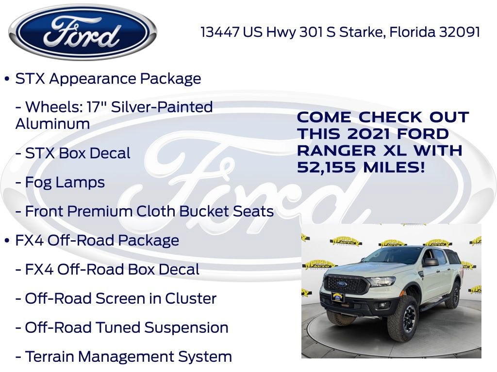 Certified 2021 Ford Ranger XL w/ FX4 Off-Road Package image 25