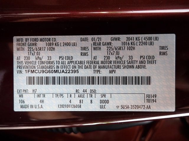 Certified 2021 Ford Escape SE w/ Cold Weather Package AWD/4WD image 22