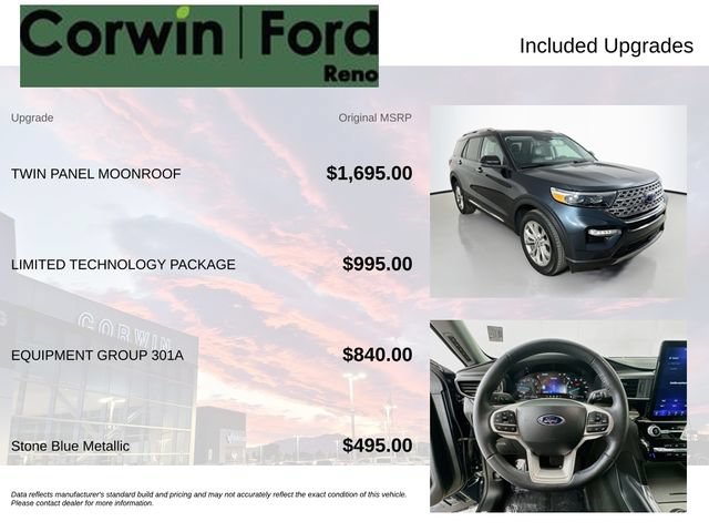 Certified 2024 Ford Explorer Limited w/ Limited Technology Package AWD/4WD image 3