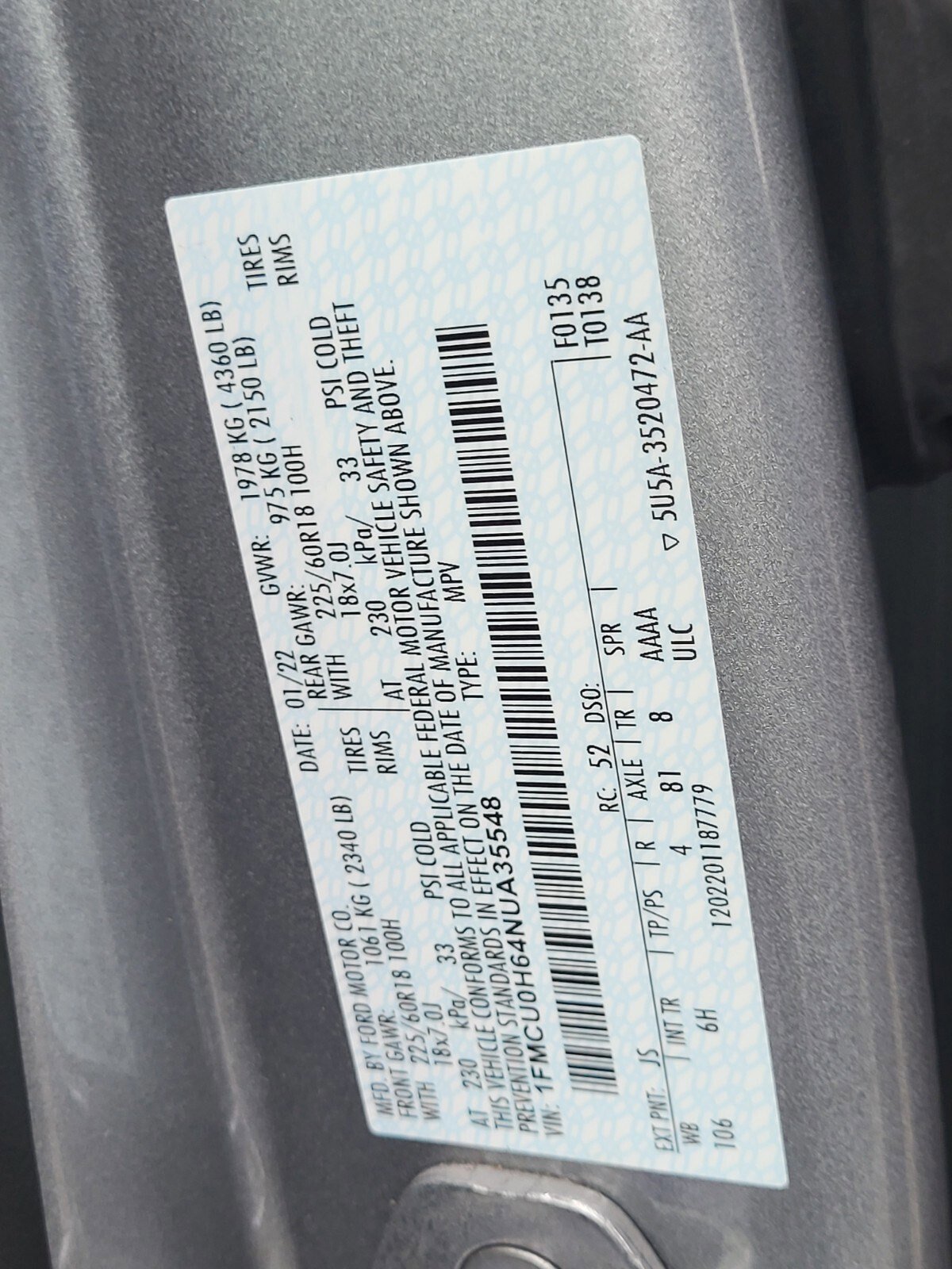 Certified 2022 Ford Escape SEL image 29