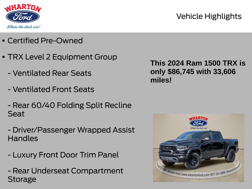Used 2024 RAM 1500 TRX w/ TRX Level 2 Equipment Group AWD/4WD image 6