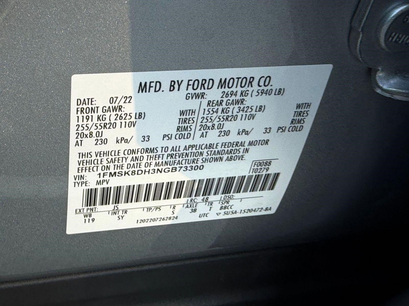 Certified 2022 Ford Explorer XLT w/ Equipment Group 202A image 20