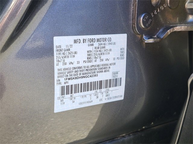 Certified 2022 Ford Explorer XLT w/ Equipment Group 202A image 37