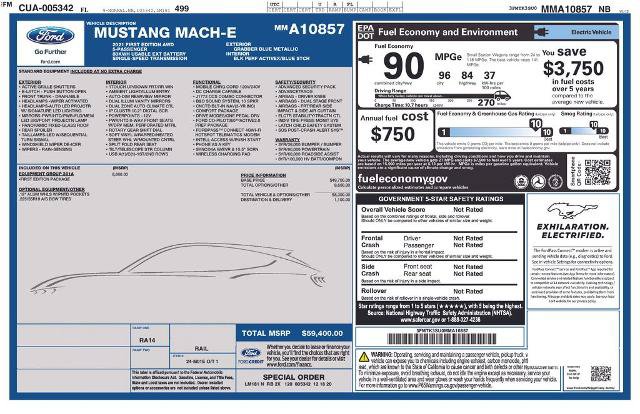 Certified 2021 Ford Mustang Mach-E Premium w/ Equipment Group 301A AWD/4WD image 5