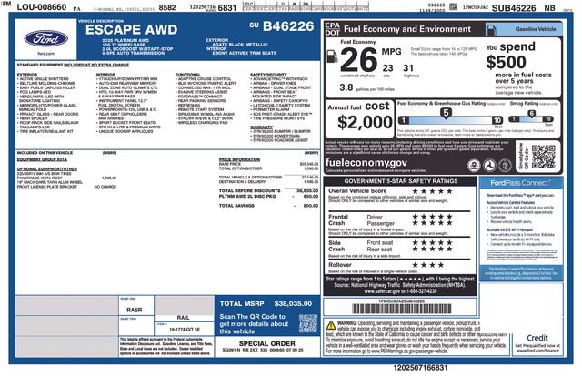 Certified 2025 Ford Escape Platinum AWD/4WD image 5