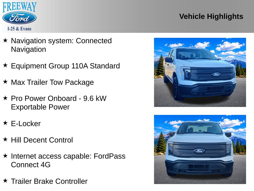 Certified 2025 Ford F150 Lightning Pro w/ Max Trailer Tow Package AWD/4WD image 2