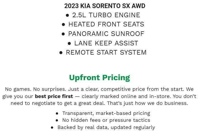 Used 2023 Kia Sorento SX AWD/4WD image 2