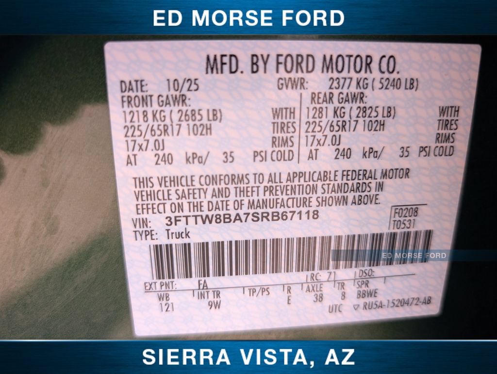 Certified 2025 Ford Maverick XL w/ Equipment Group 102A AWD/4WD image 36