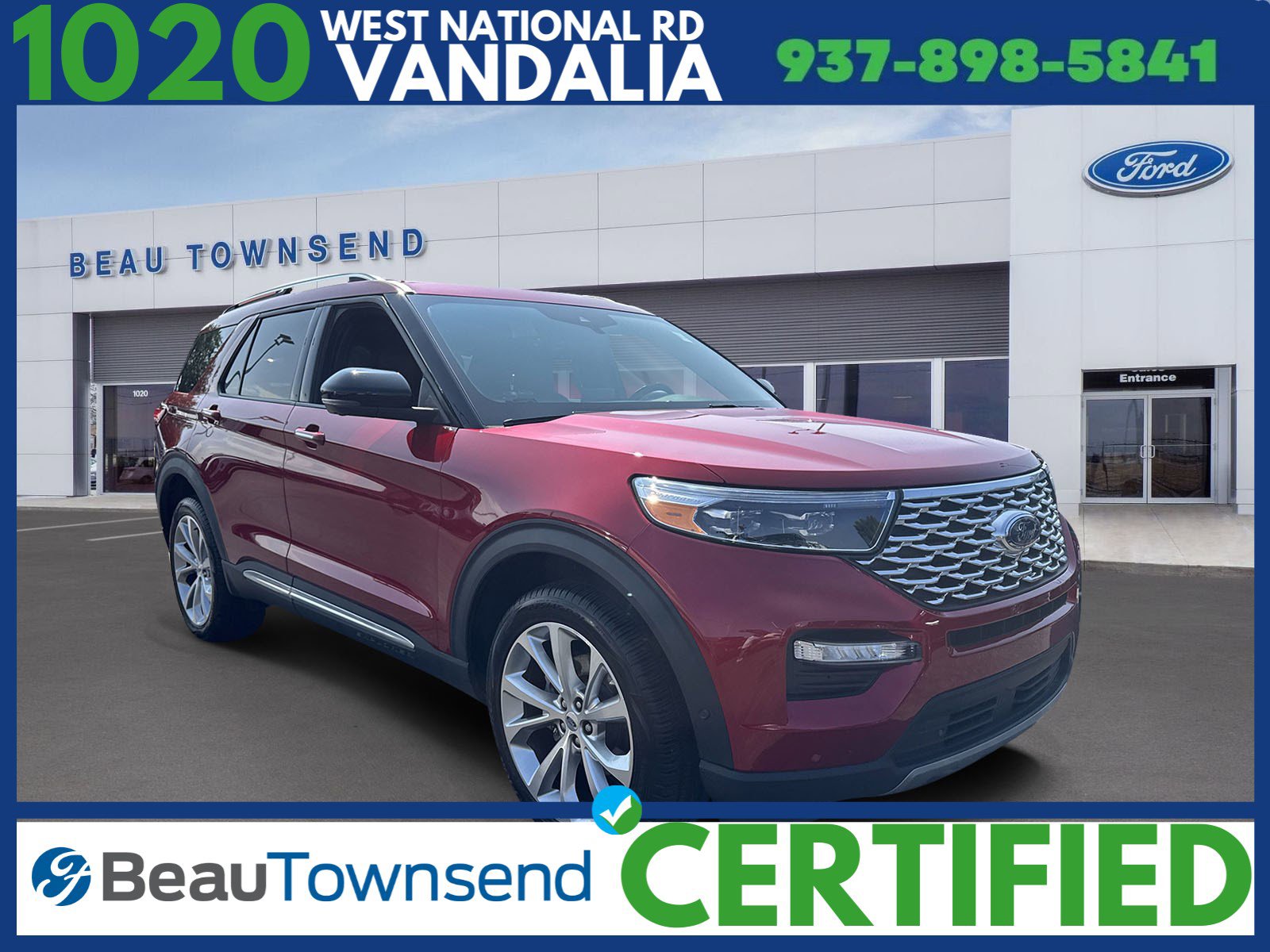 Certified 2022 Ford Explorer Platinum w/ Equipment Group 601A