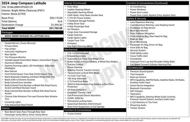 Used 2024 Jeep Compass Latitude AWD/4WD image 27