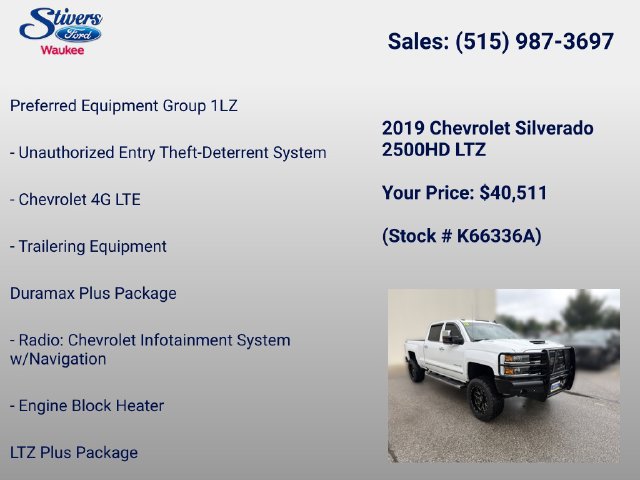 Used 2019 Chevrolet Silverado 2500 LTZ w/ Duramax Plus Package AWD/4WD image 34