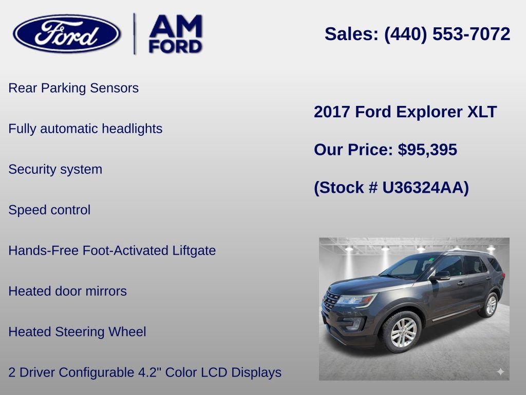 Certified 2017 Ford Explorer XLT w/ Equipment Group 201A FWD image 24