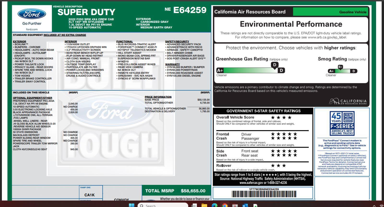 Certified 2022 Ford F250 XLT w/ Black Appearance Package AWD/4WD image 4