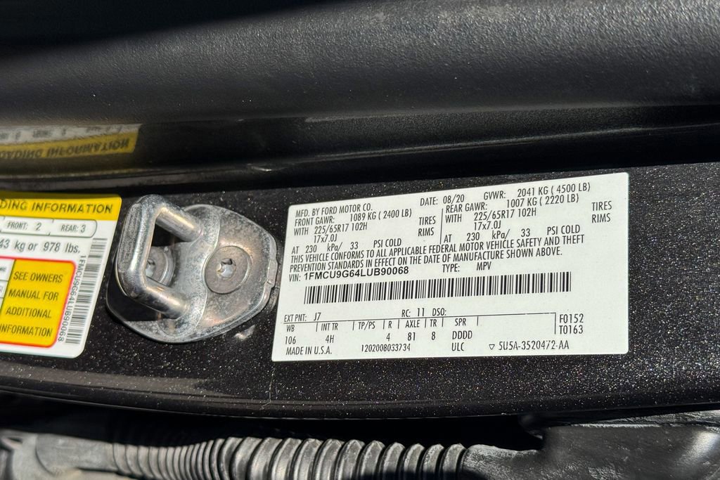 Certified 2020 Ford Escape SE image 21