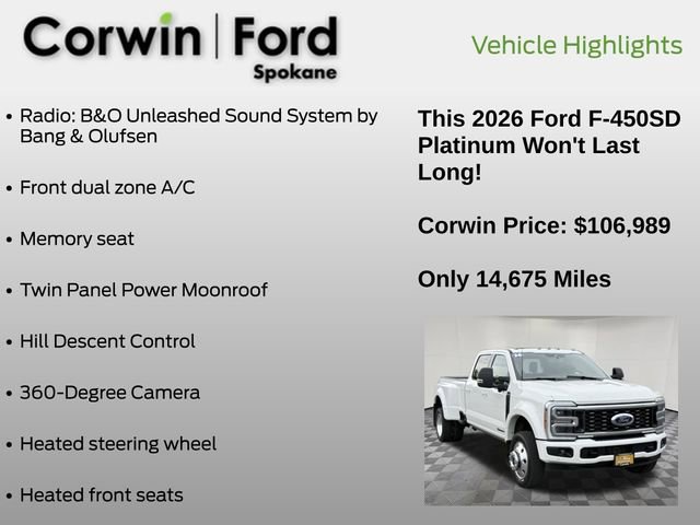 Certified 2026 Ford F450 Platinum w/ FX4 Off-Road Package AWD/4WD image 13