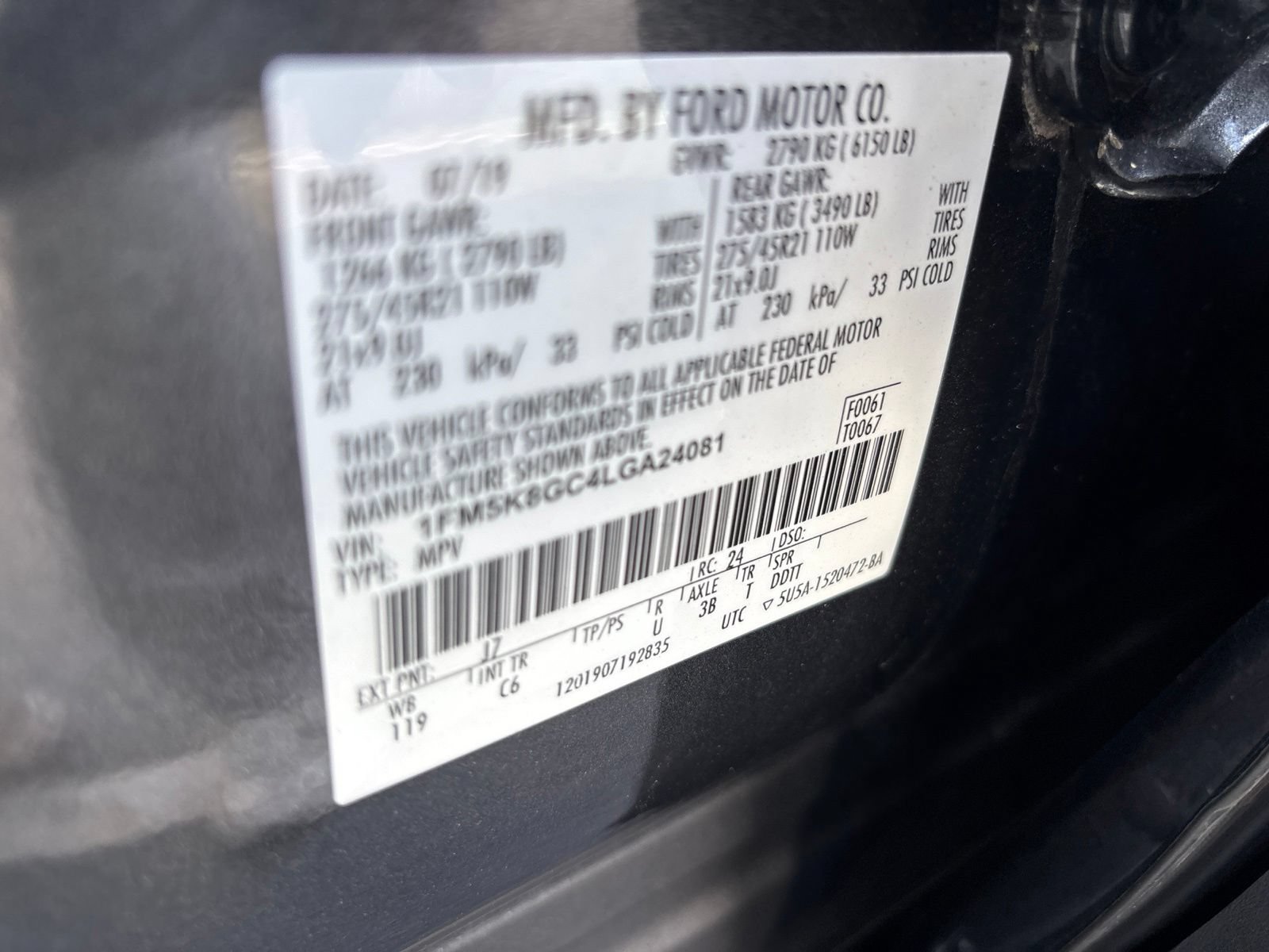 Certified 2020 Ford Explorer ST w/ ST Street Pack AWD/4WD image 8