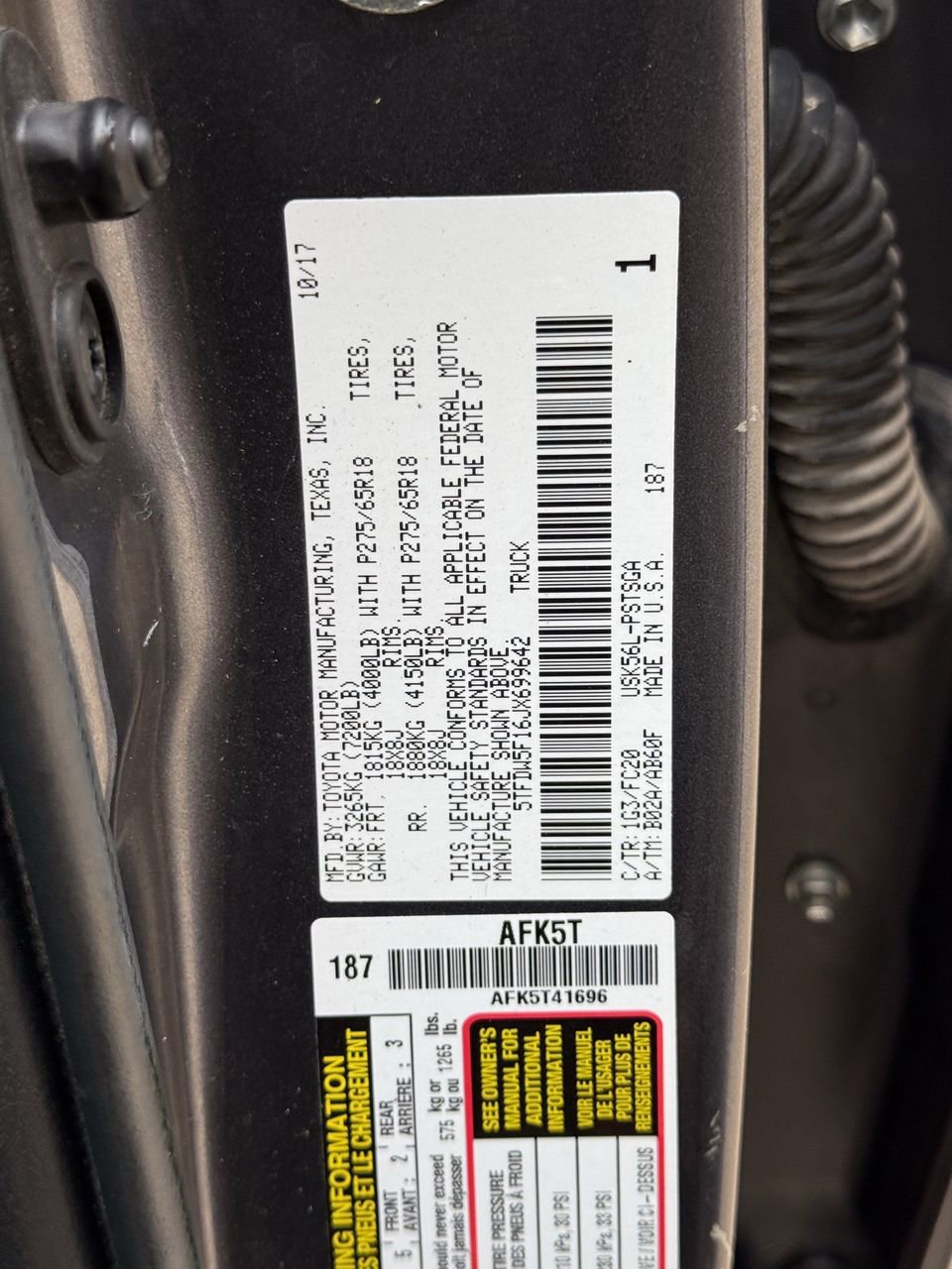 Used 2018 Toyota Tundra SR5 w/ SR5 Upgrade Package AWD/4WD image 28