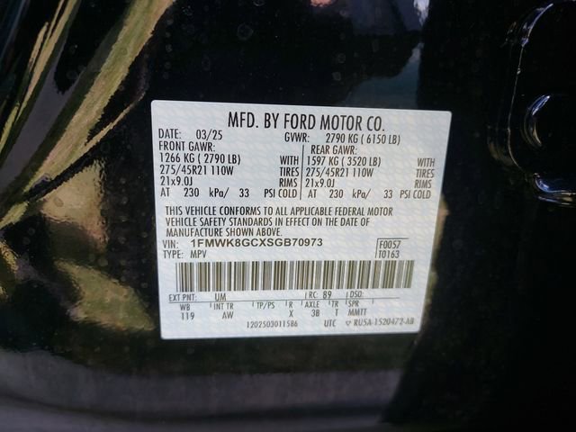 Certified 2025 Ford Explorer ST w/ Sun And Sound Package AWD/4WD image 34