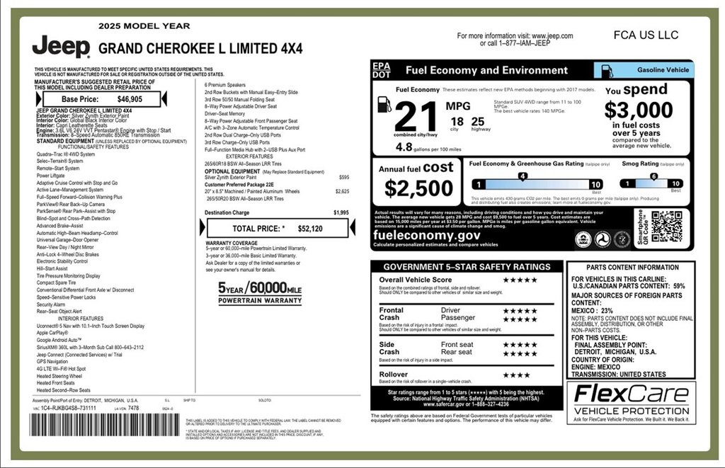 Used 2025 Jeep Grand Cherokee L Limited image 5