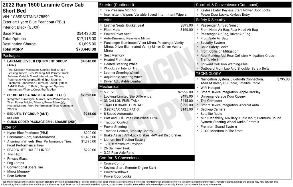 Used 2022 RAM 1500 Laramie AWD/4WD image 4