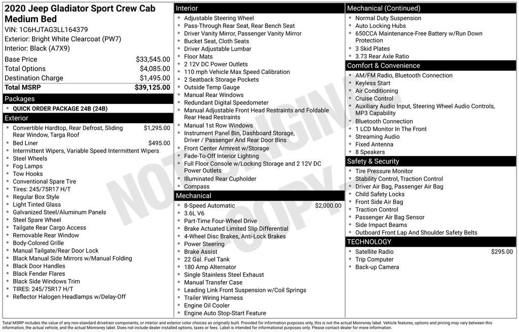 Used 2020 Jeep Gladiator Sport image 34