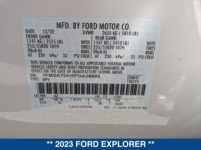 Certified 2023 Ford Explorer XLT w/ Equipment Group 202A RWD image 24
