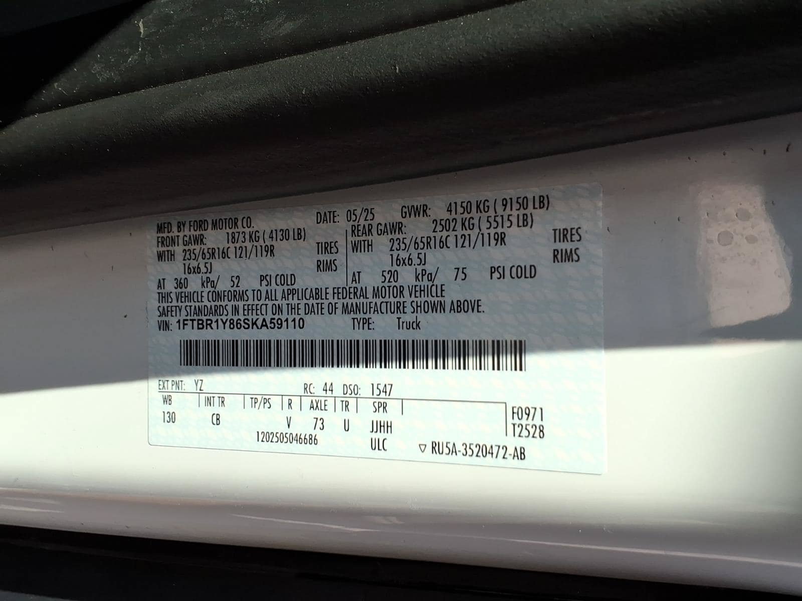 Certified 2025 Ford Transit 250 Low Roof w/ Exterior Upgrade Package RWD image 24