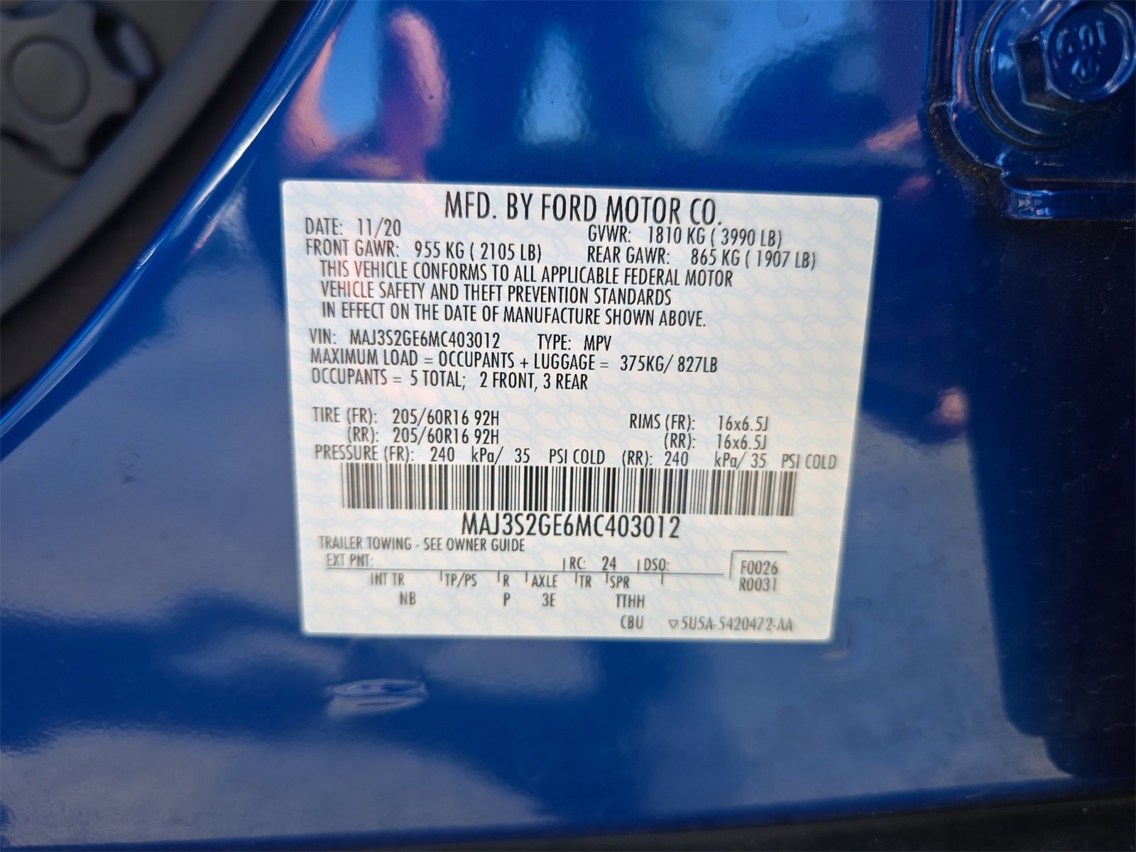 Certified 2021 Ford EcoSport SE w/ Interior Protection Package image 30