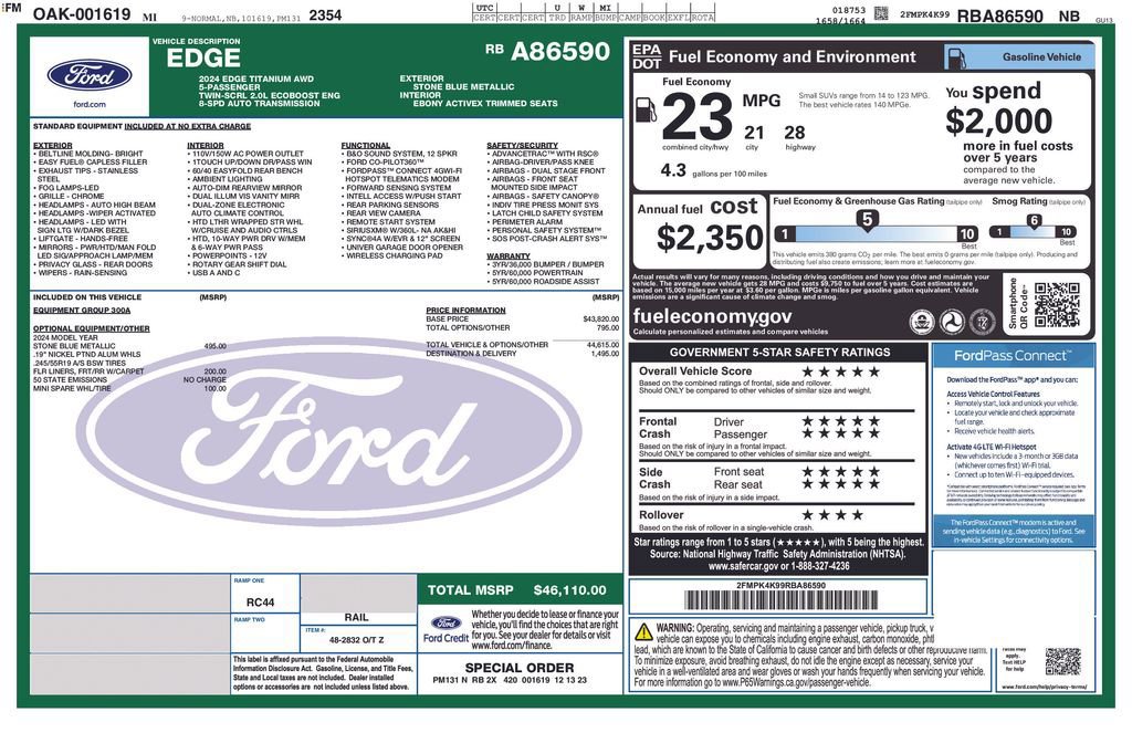 Certified 2024 Ford Edge Titanium image 40