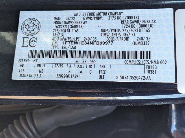 Certified 2022 Ford F150 Tremor w/ Equipment Group 402A High AWD/4WD image 29
