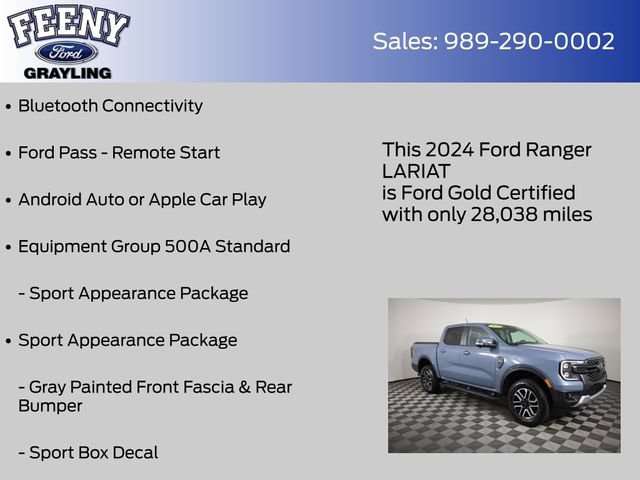 Certified 2024 Ford Ranger Lariat AWD/4WD image 9