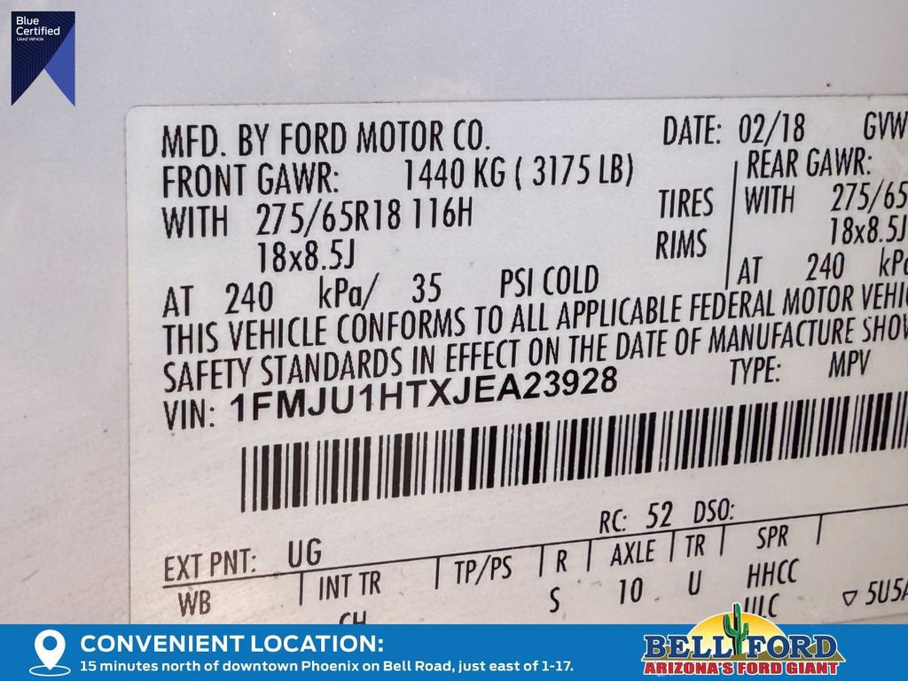 Certified 2018 Ford Expedition XLT w/ Equipment Group 201A image 33