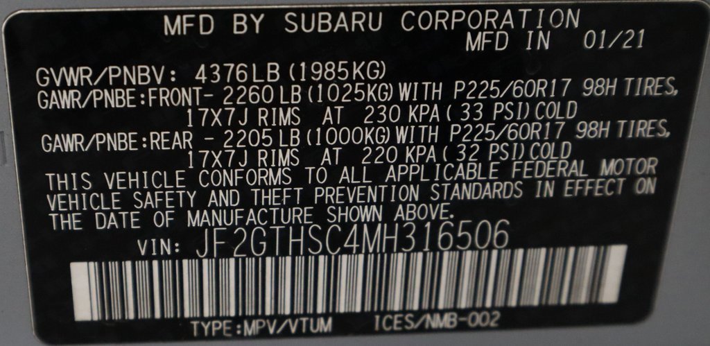 Used 2021 Subaru Crosstrek 2.5i Sport w/ Moonroof Package image 34