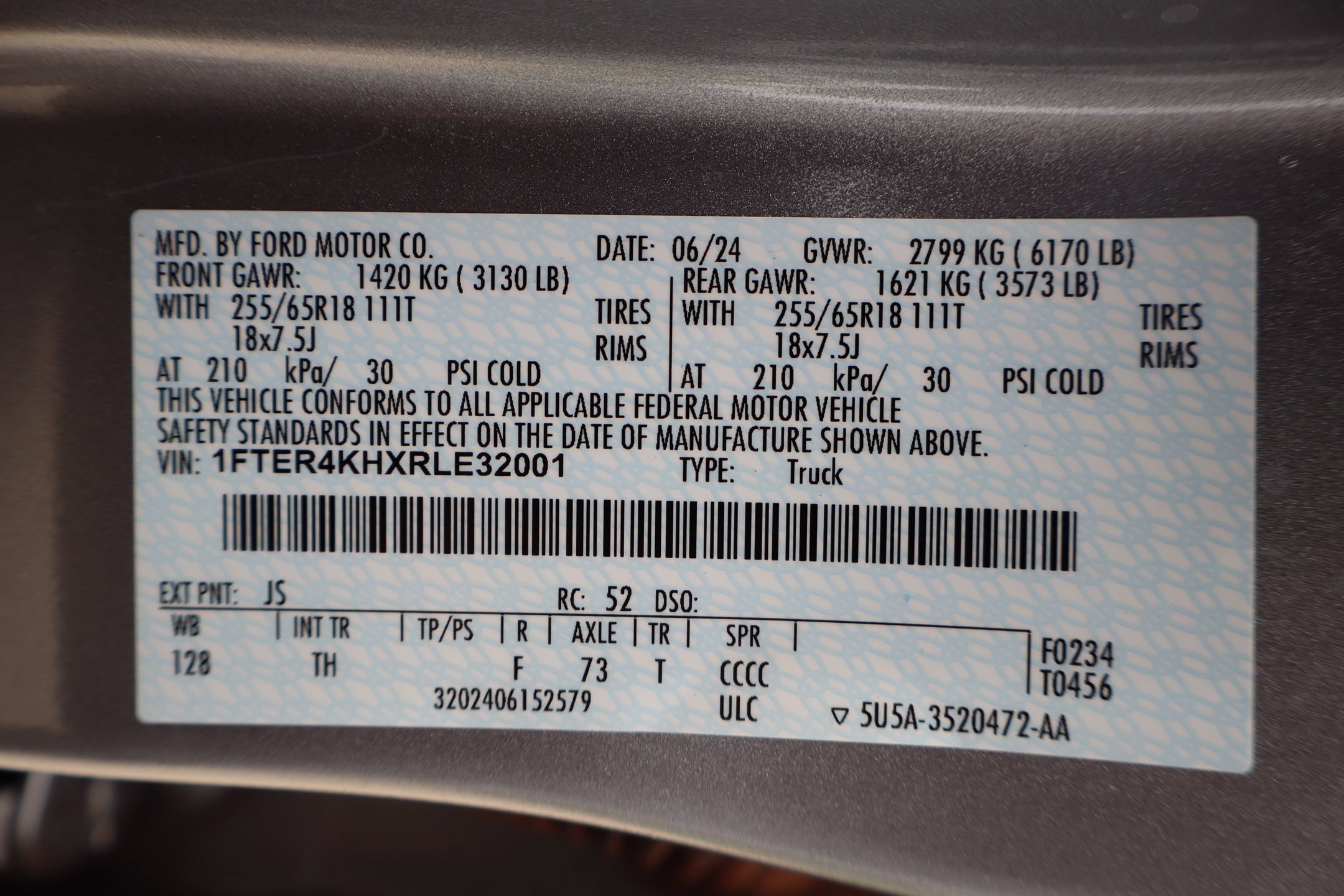 Certified 2024 Ford Ranger Lariat w/ FX4 Off-Road Package AWD/4WD image 33