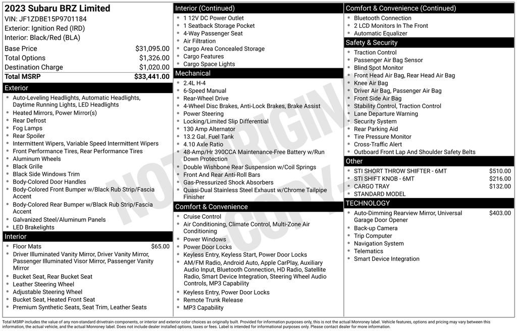 Used 2023 Subaru BRZ Limited image 3